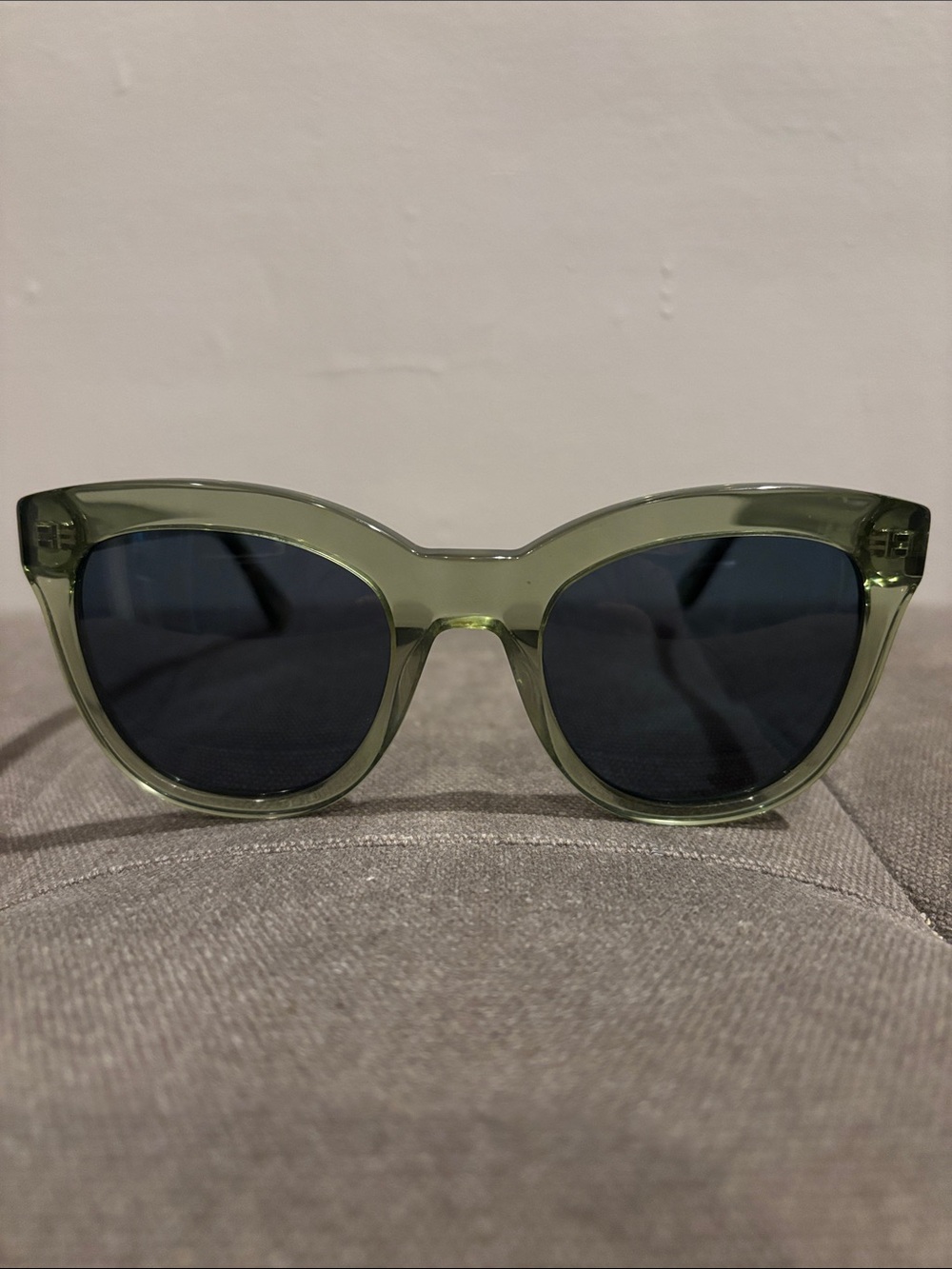 J Crew Classic Translucent Green Cat-Eye Sunglasses